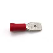 Clips red male lg 6.3 mm