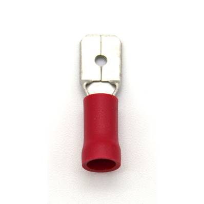 Clips red male lg 6.3 mm