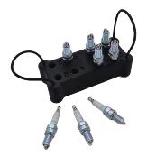 Spark plug storage rack