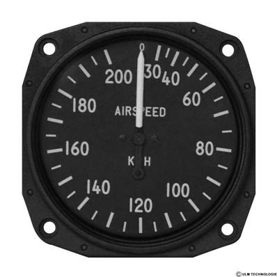 Airspeed Indicator 30-200km/h - Ø 80 mm