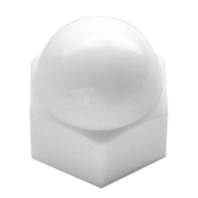 White plastic nut cap M12