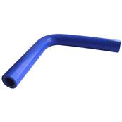 Blue silicone hose bent at 90 °