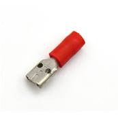 Clips red female lg 6.3 mm