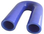 Blue silicone hose elbow 180 °