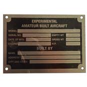 Experimental nameplate 