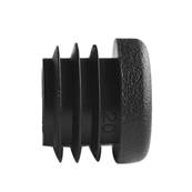 Black cap for tube diameter 25mm