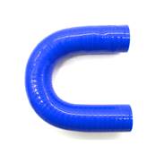 Blue silicone hose elbow 180 °
