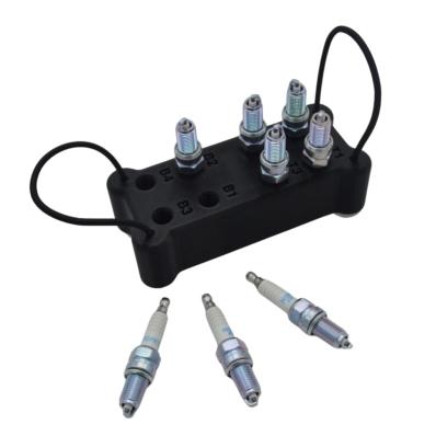 Spark plug storage rack