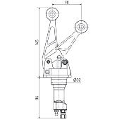 Main braking cylinder for a central tunel