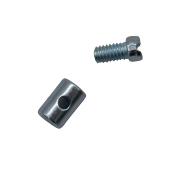 Cable clamp in two parts