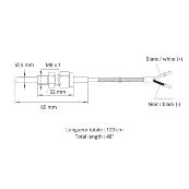 EGT senser with screw M8 x 1mm
