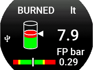 Fuel burned from engine start