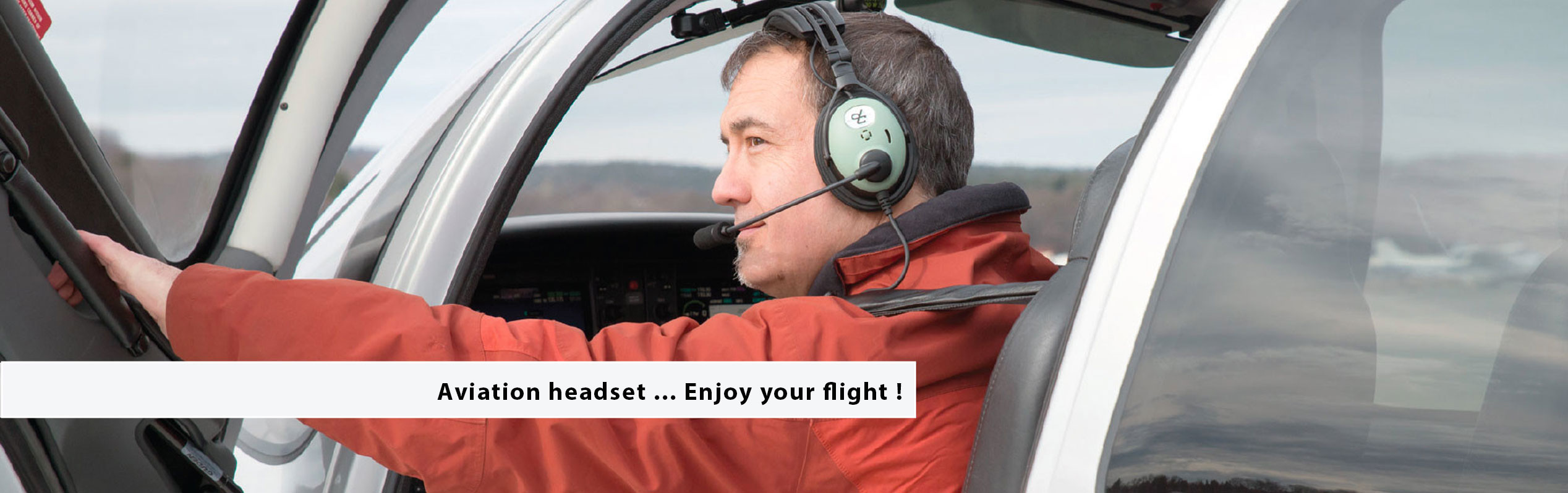 Casque d'aviation... Profitez de votre vol.